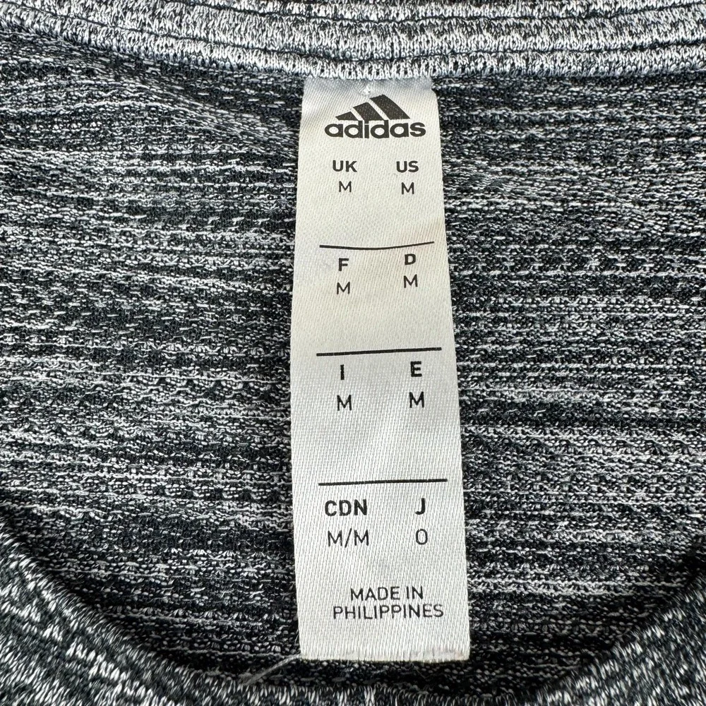 Adidas Gradient Tee T-Shirt Polyester Ombre Gray Mens Medium M